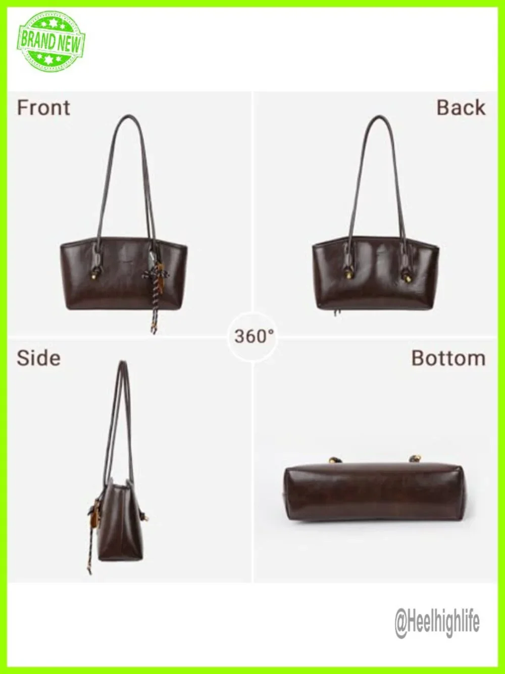 Vintage Faux Leather Hobo Handbag with Top Handle and Zipper Shoulder Bag
